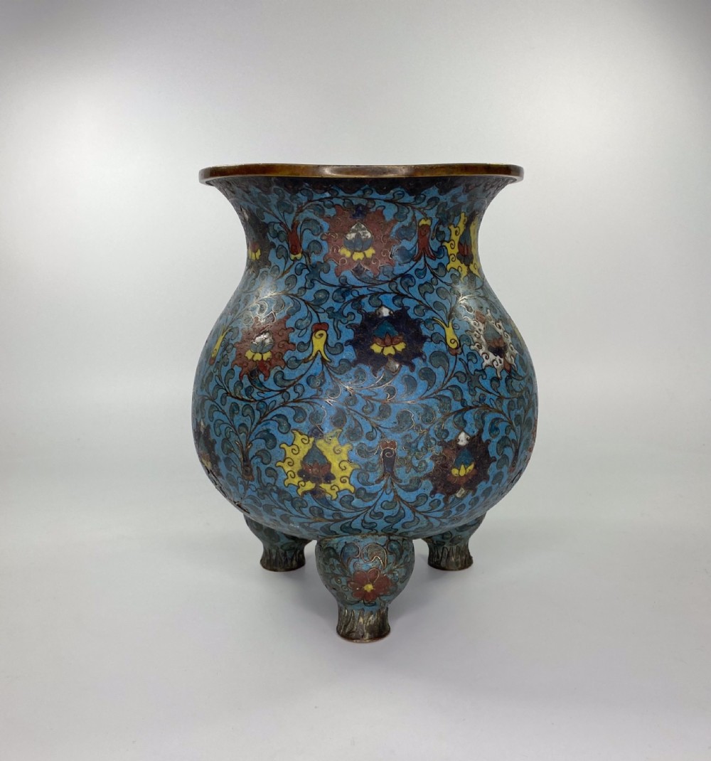 Chinese cloisonne censer. 17th C. Ming Dynasty. View V