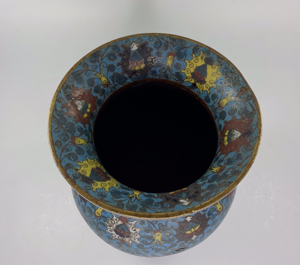 Chinese cloisonne censer. 17th C. Ming Dynasty. View XIII