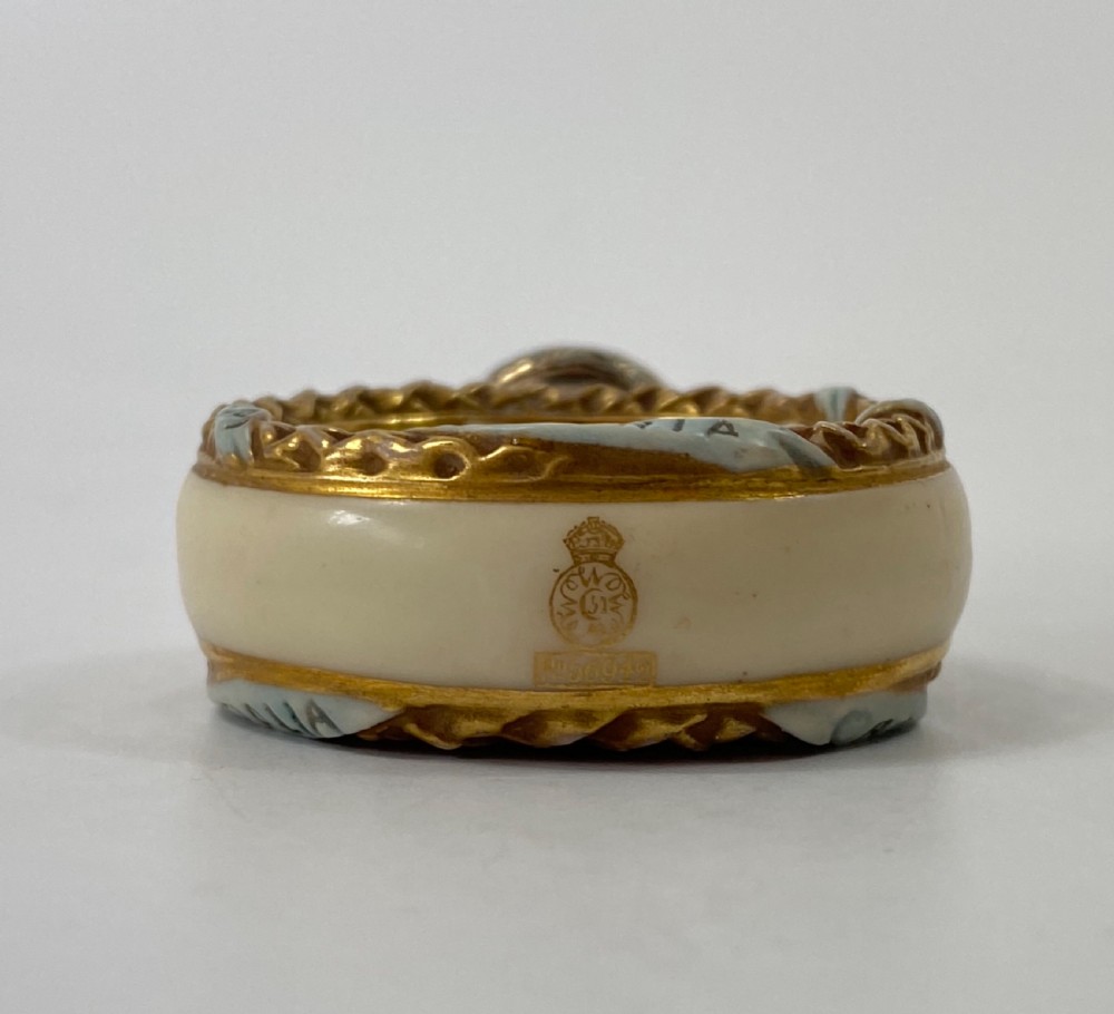 Royal Worcester scent bottle. Queen Victoria Jubille, 1887 View V