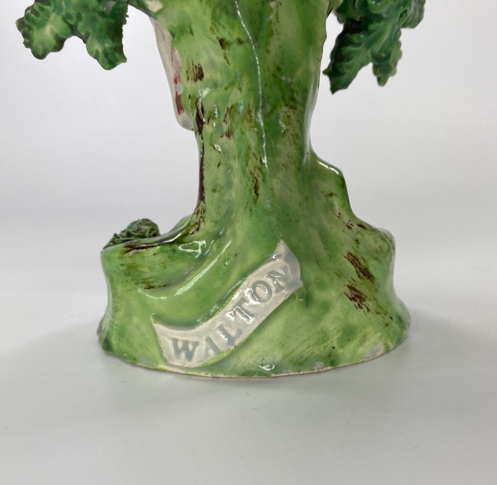 Walton pottery bocage figure. Fruit gatherer, c. 1820. View IV