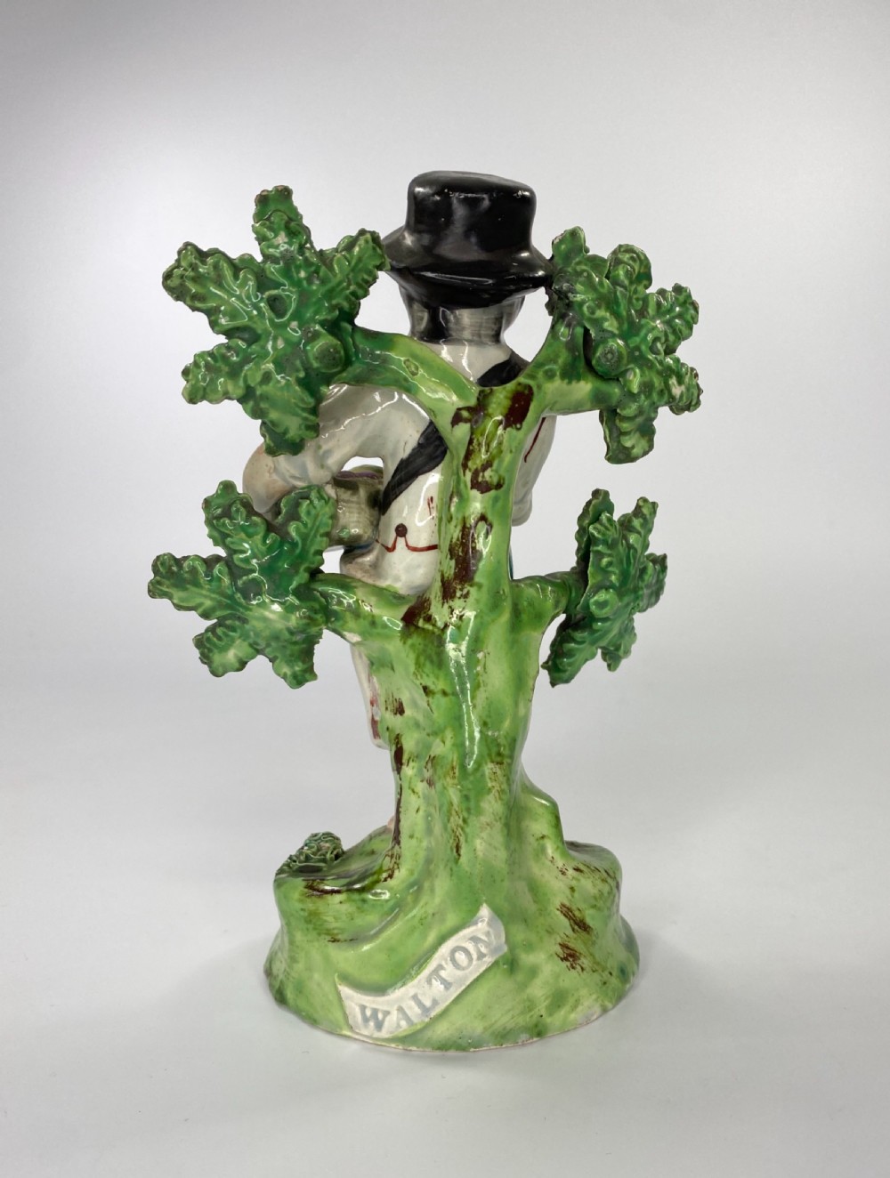 Walton pottery bocage figure. Fruit gatherer, c. 1820. View VI