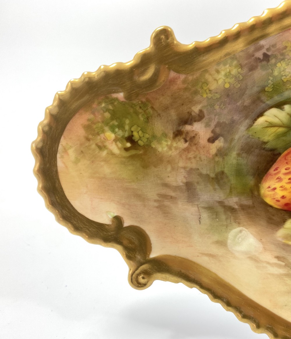 Royal Worcester dish. Townsend, d. 1937. View VI
