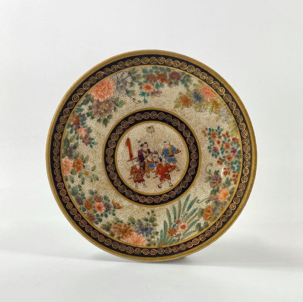 Satsuma miniature dish, Keizan. Meiji Period.