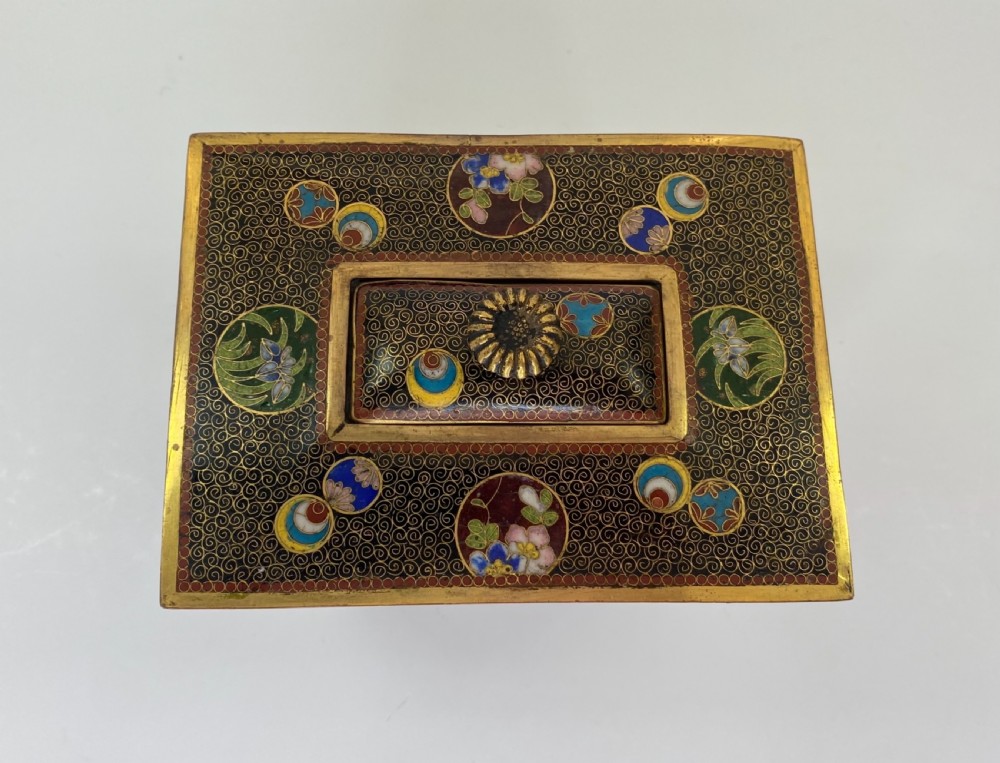 Japanese cloisonné koro & cover. Meiji Period. View III