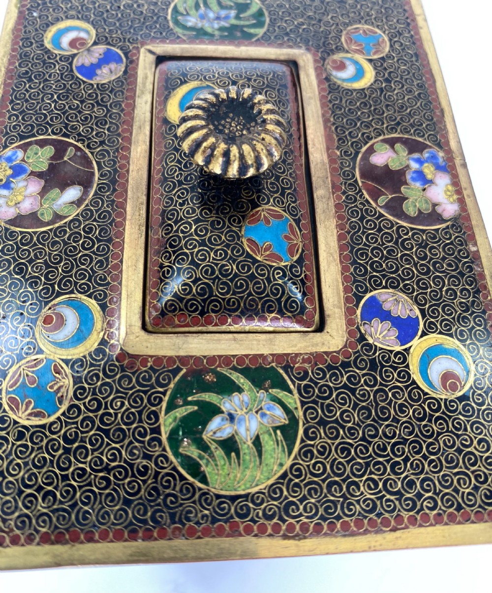 Japanese cloisonné koro & cover. Meiji Period. View IX