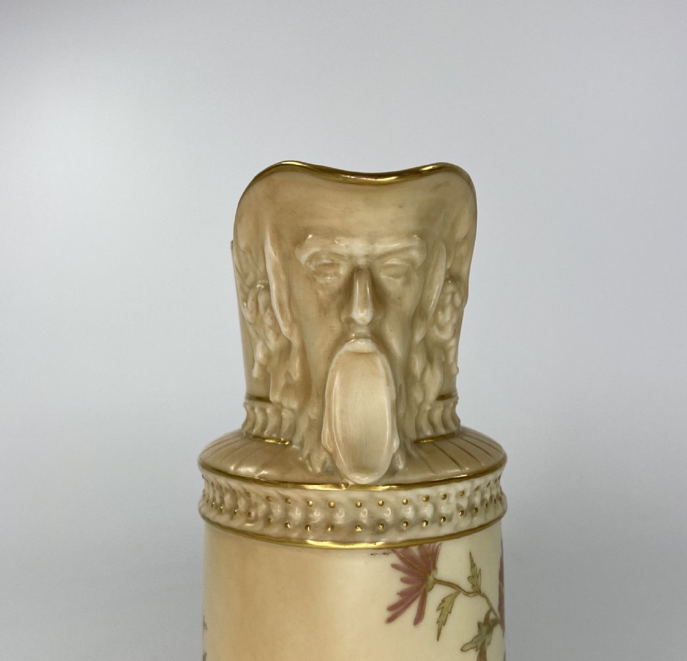 Royal Worcester ‘Mask’ jug, dated 1889. View IV