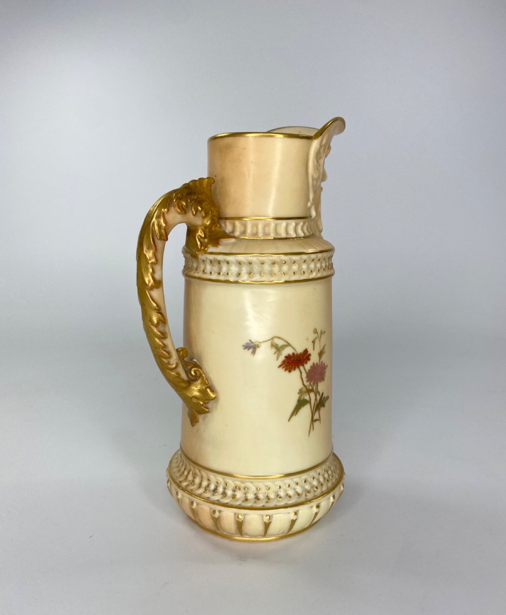 Royal Worcester ‘Mask’ jug, dated 1889. View VI