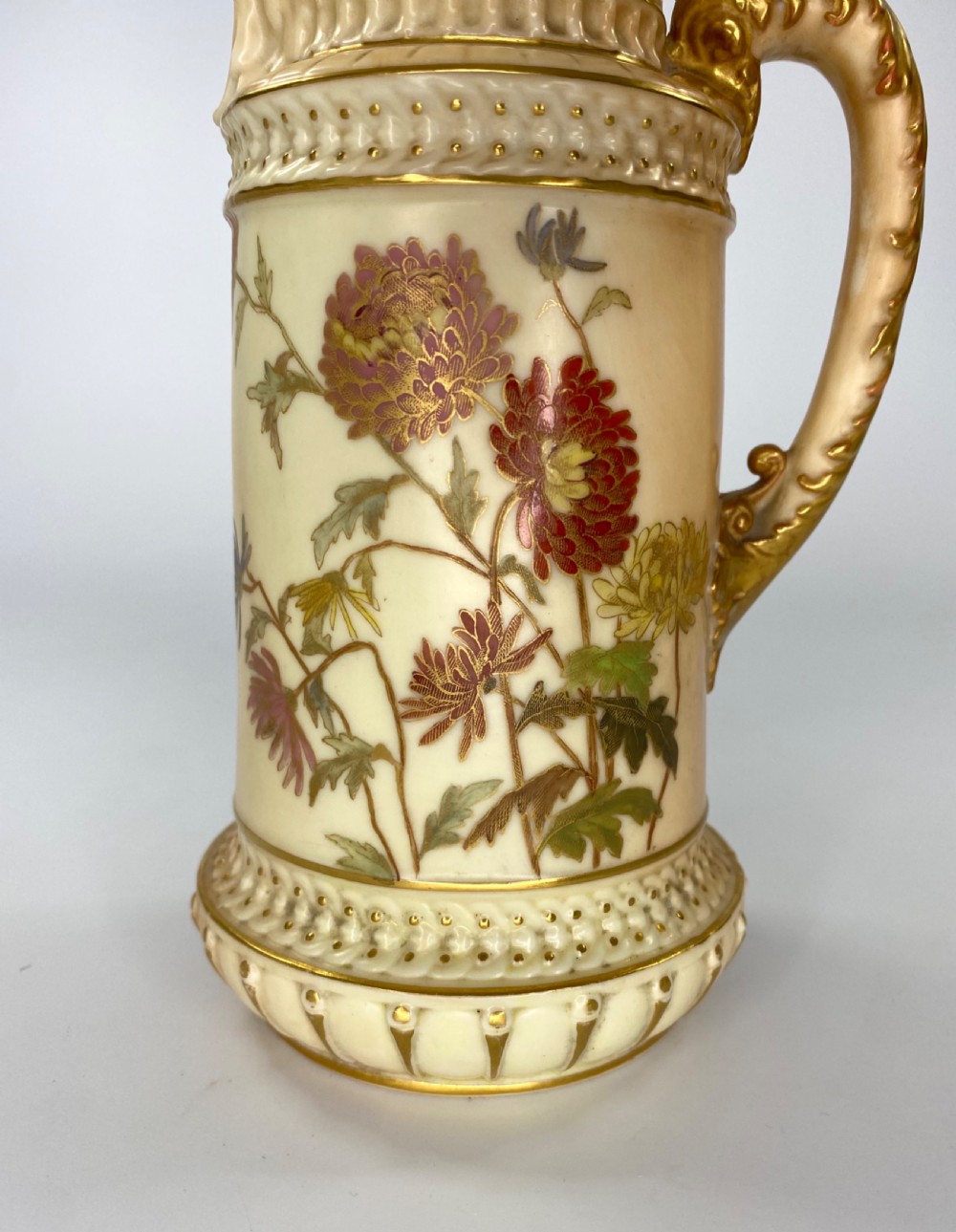 Royal Worcester ‘Mask’ jug, dated 1889. View VIII