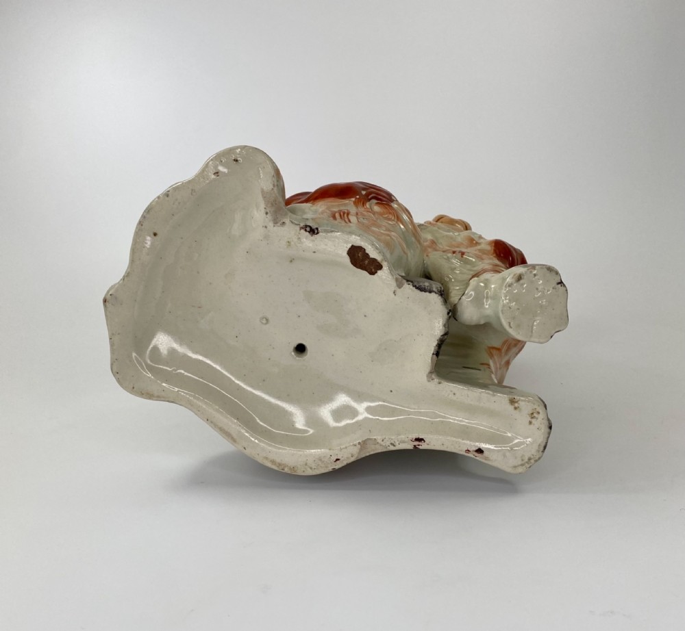 Rare pair of large Staffordshire Spaniels, c. 1840. View XVIII