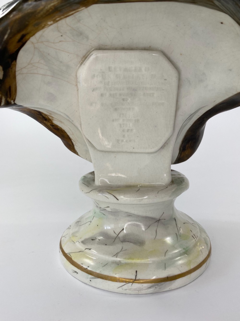 John Wesley Staffordshire pottery bust, c. 1860. View V