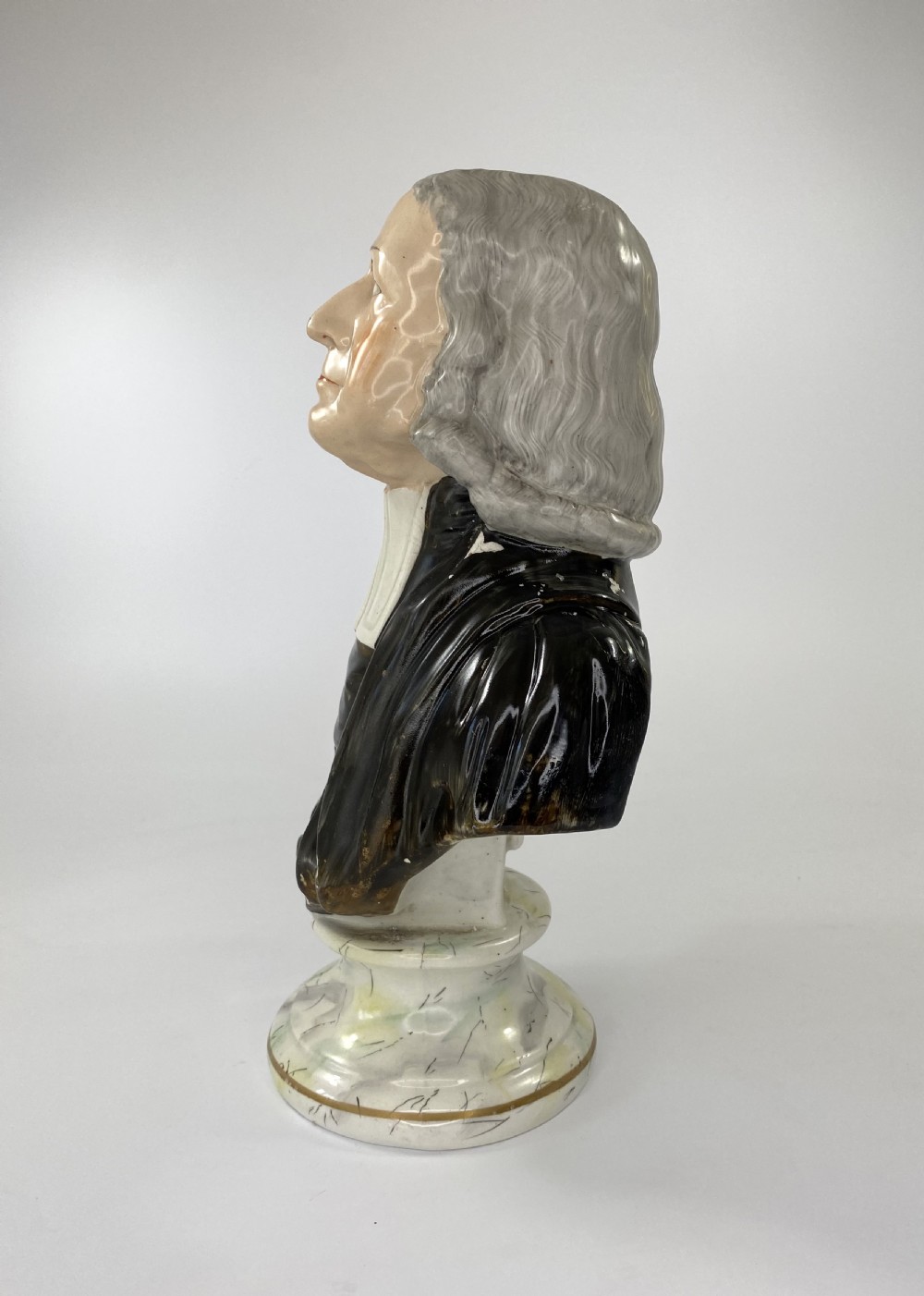 John Wesley Staffordshire pottery bust, c. 1860. View VI