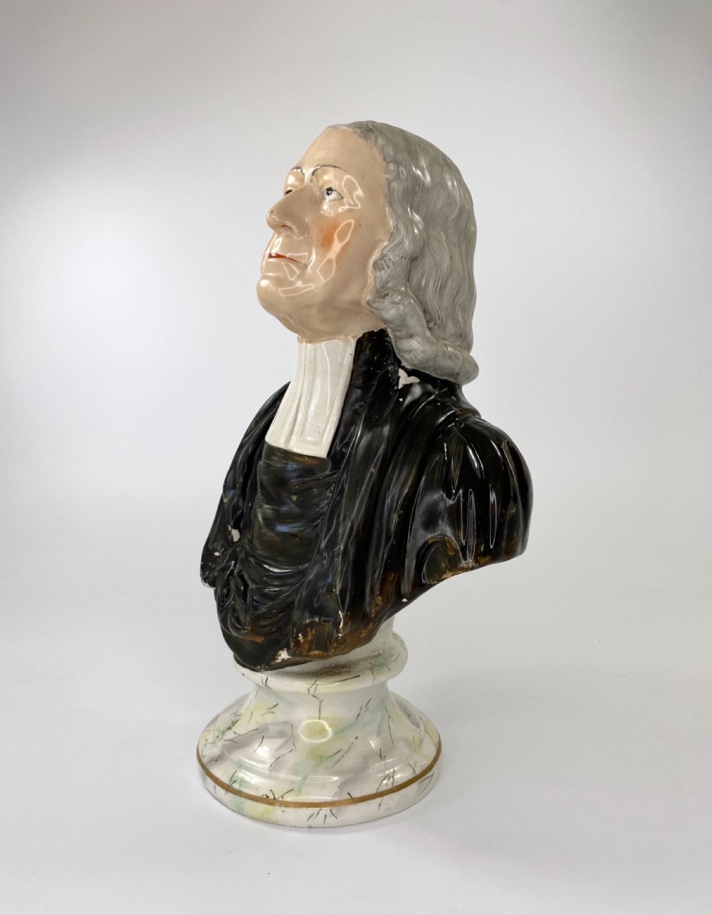 John Wesley Staffordshire pottery bust, c. 1860. View VIII