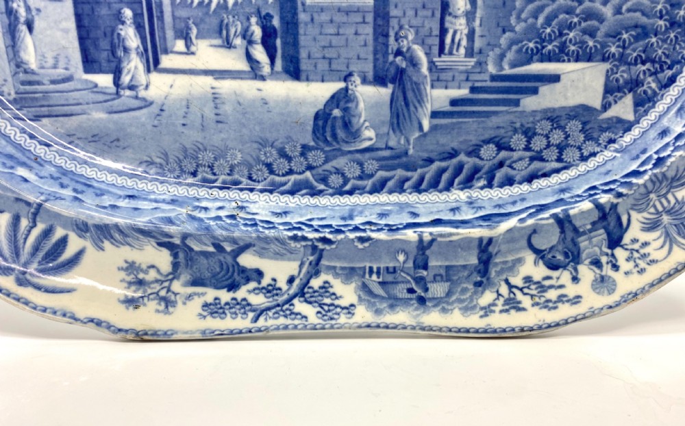 Spode ‘Caramanian’ meat plate, c. 1815. View VII