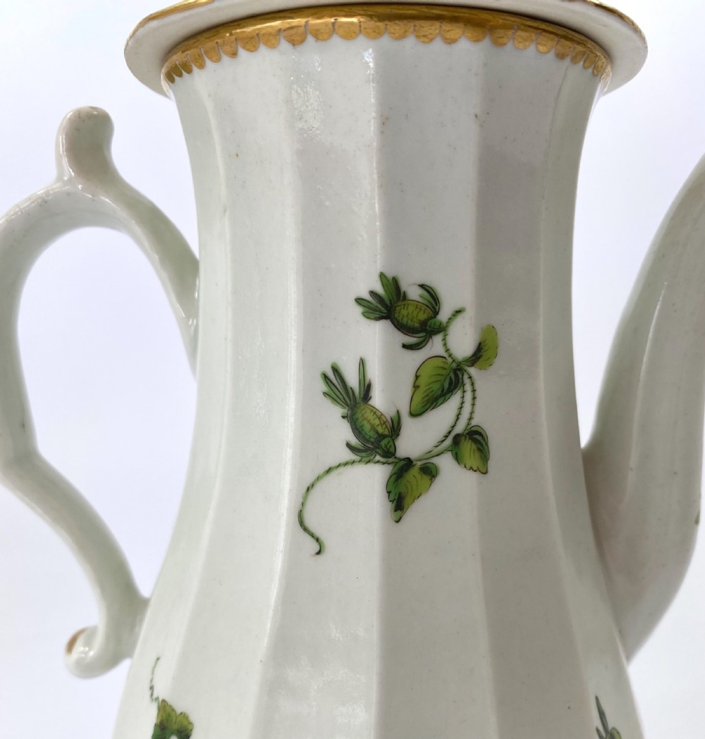 Worcester porcelain coffee pot, c. 1770. View IX