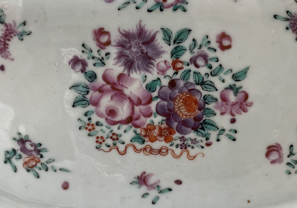 Pair Chinese porcelain platters, c. 1770. Qianlong Period. View IX