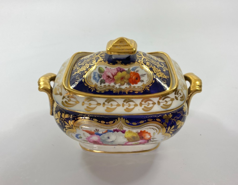 Coalport porcelain sucrier & cover, c. 1830. View II