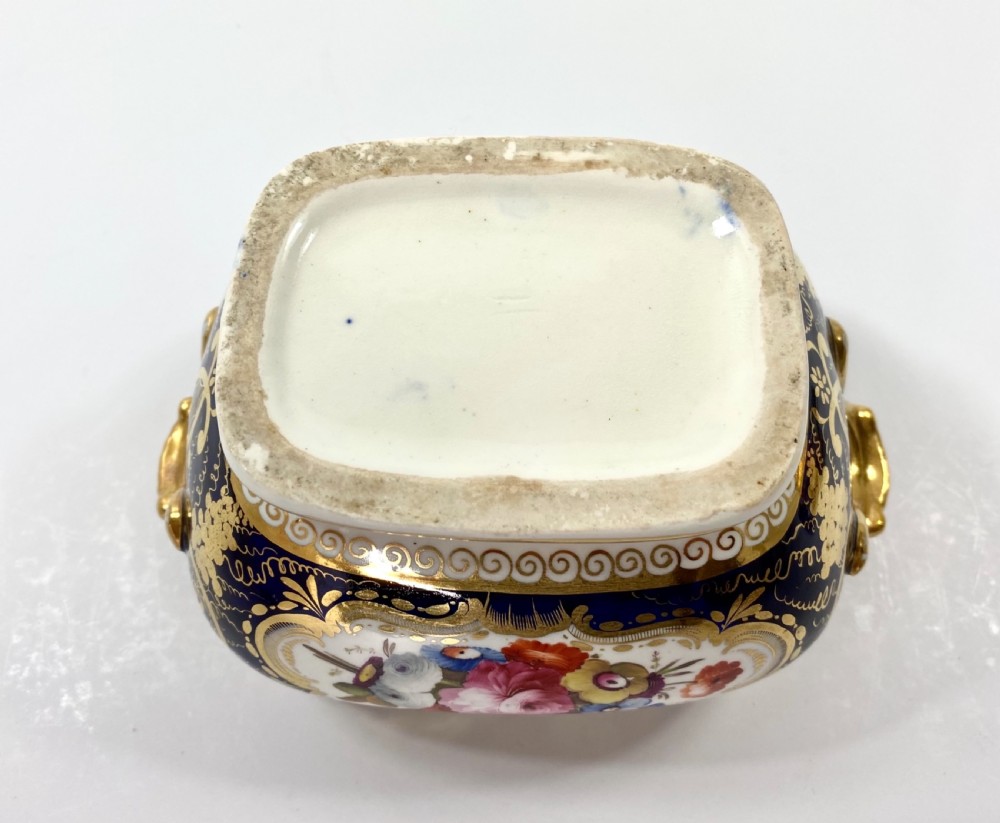 Coalport porcelain sucrier & cover, c. 1830. View X
