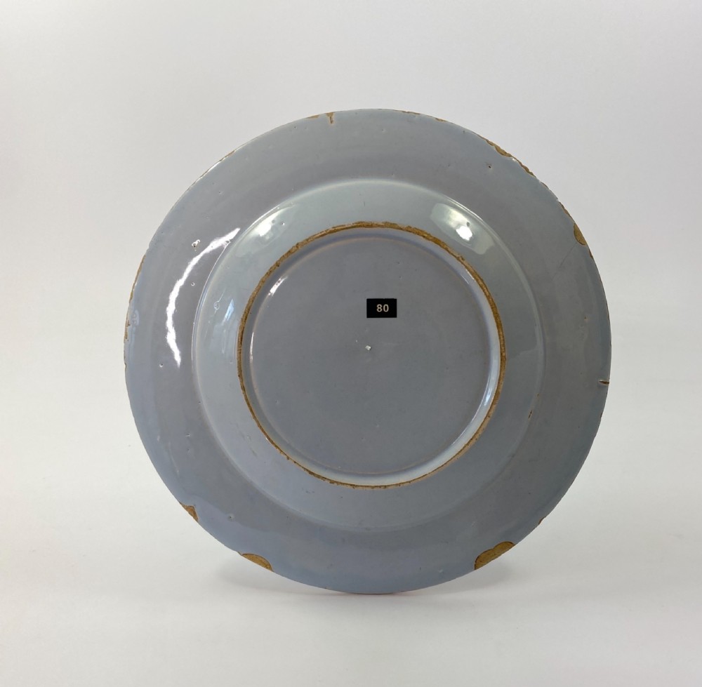 Bristol Delft dish, c. 1760.  View VI