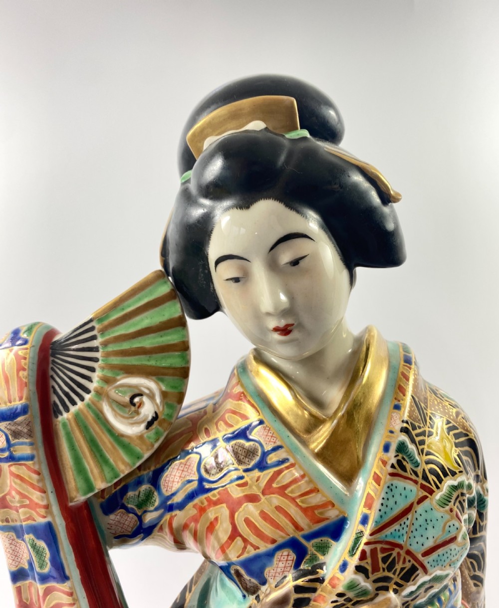 Kutani porcelain Bijin, c. 1890. Meiji Period. View II