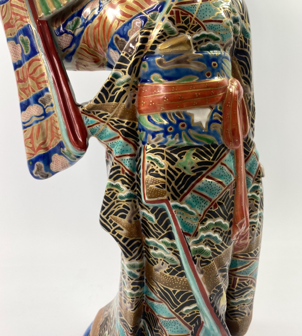 Kutani porcelain Bijin, c. 1890. Meiji Period. View VI