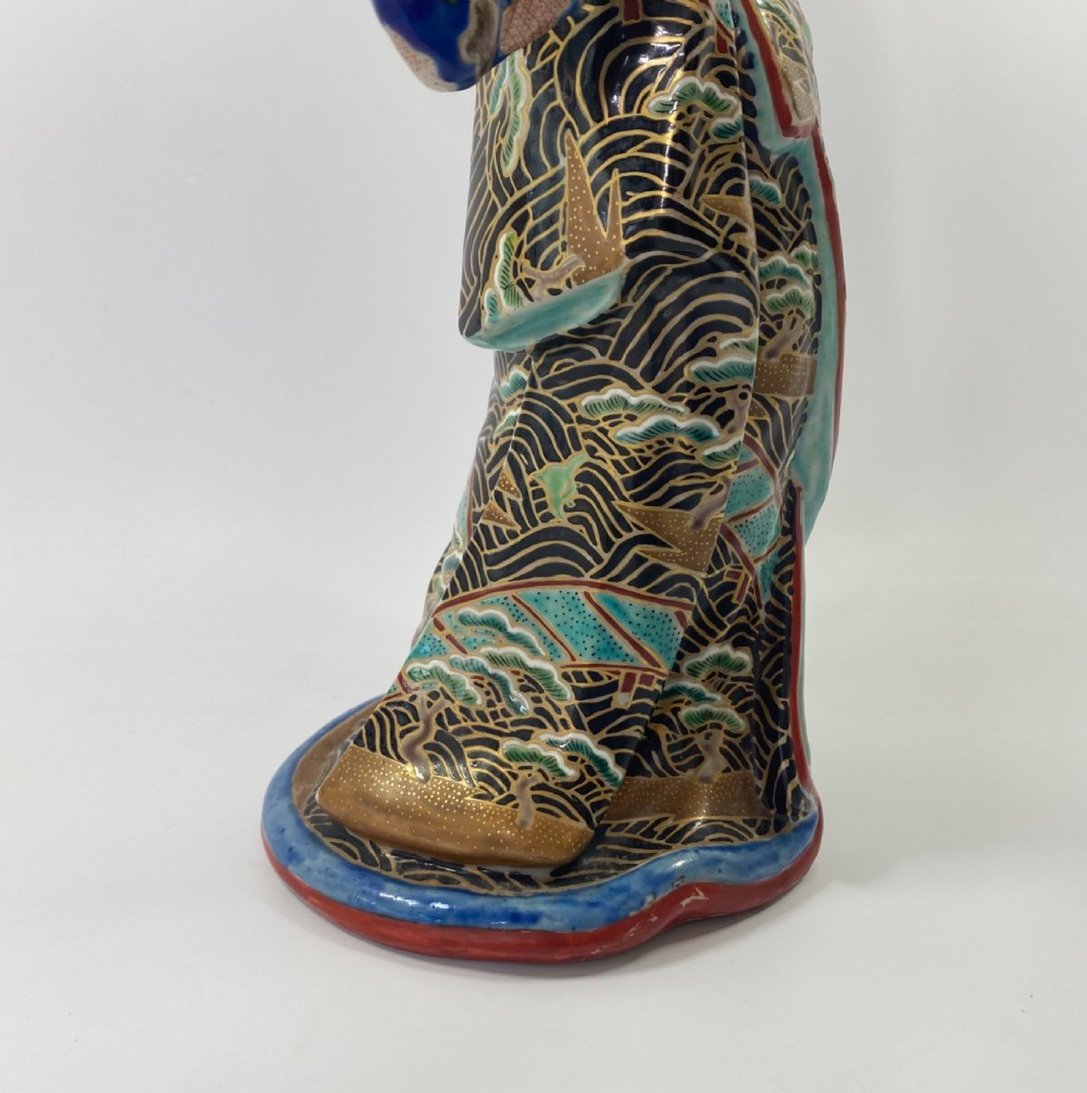Kutani porcelain Bijin, c. 1890. Meiji Period. View IX