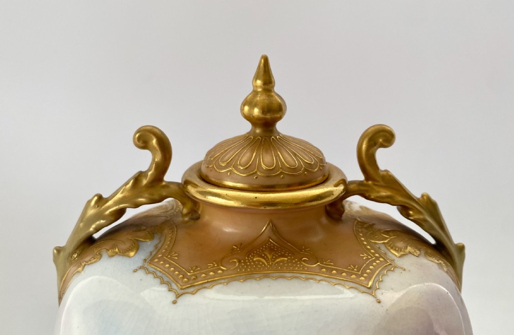 Royal Doulton vase and cover. J.H. Plant, c. 1900. View II