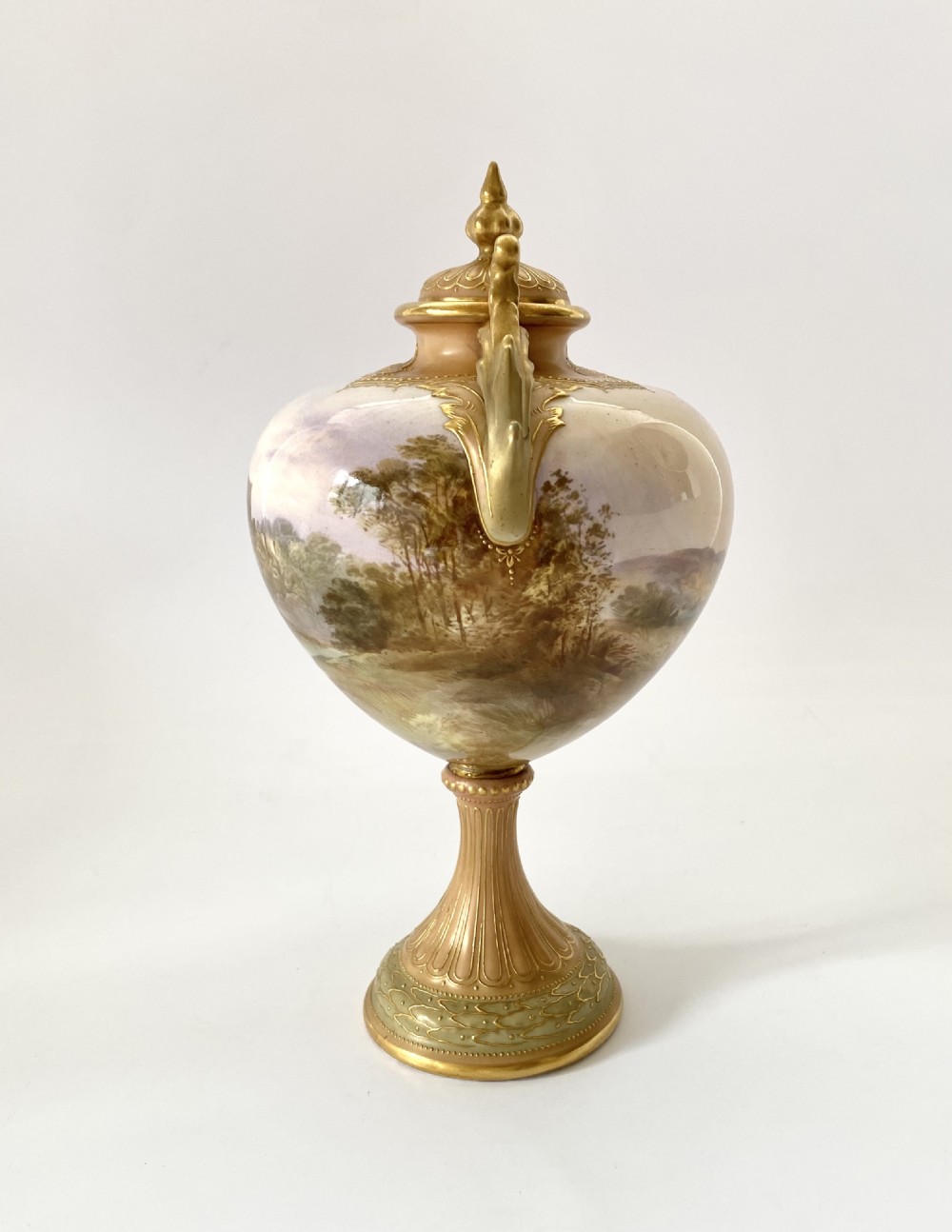 Royal Doulton vase and cover. J.H. Plant, c. 1900. View VI