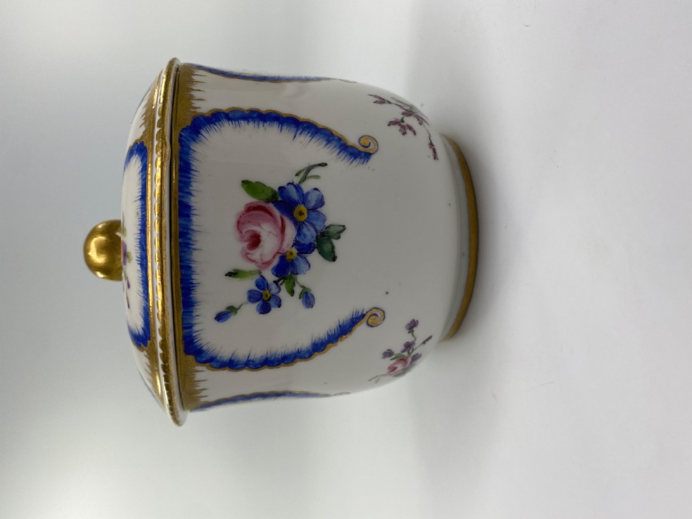 Sevres porcelain sucrier and cover, dated 1783. View V