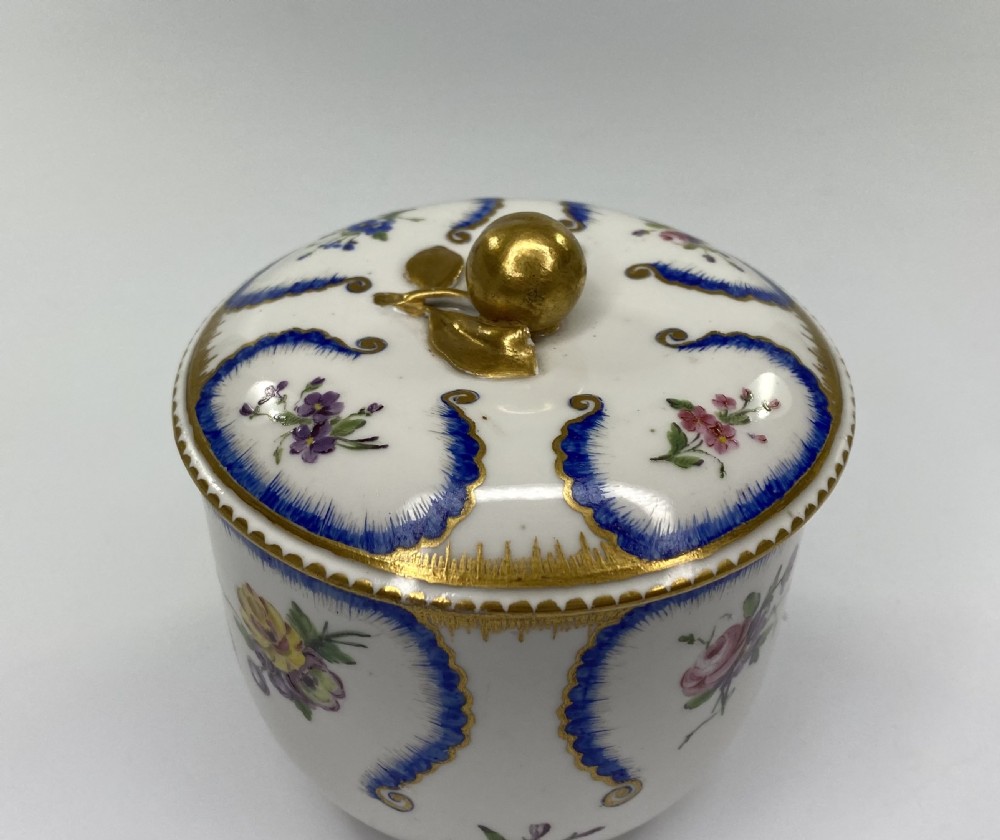 Sevres porcelain sucrier and cover, dated 1783. View VII
