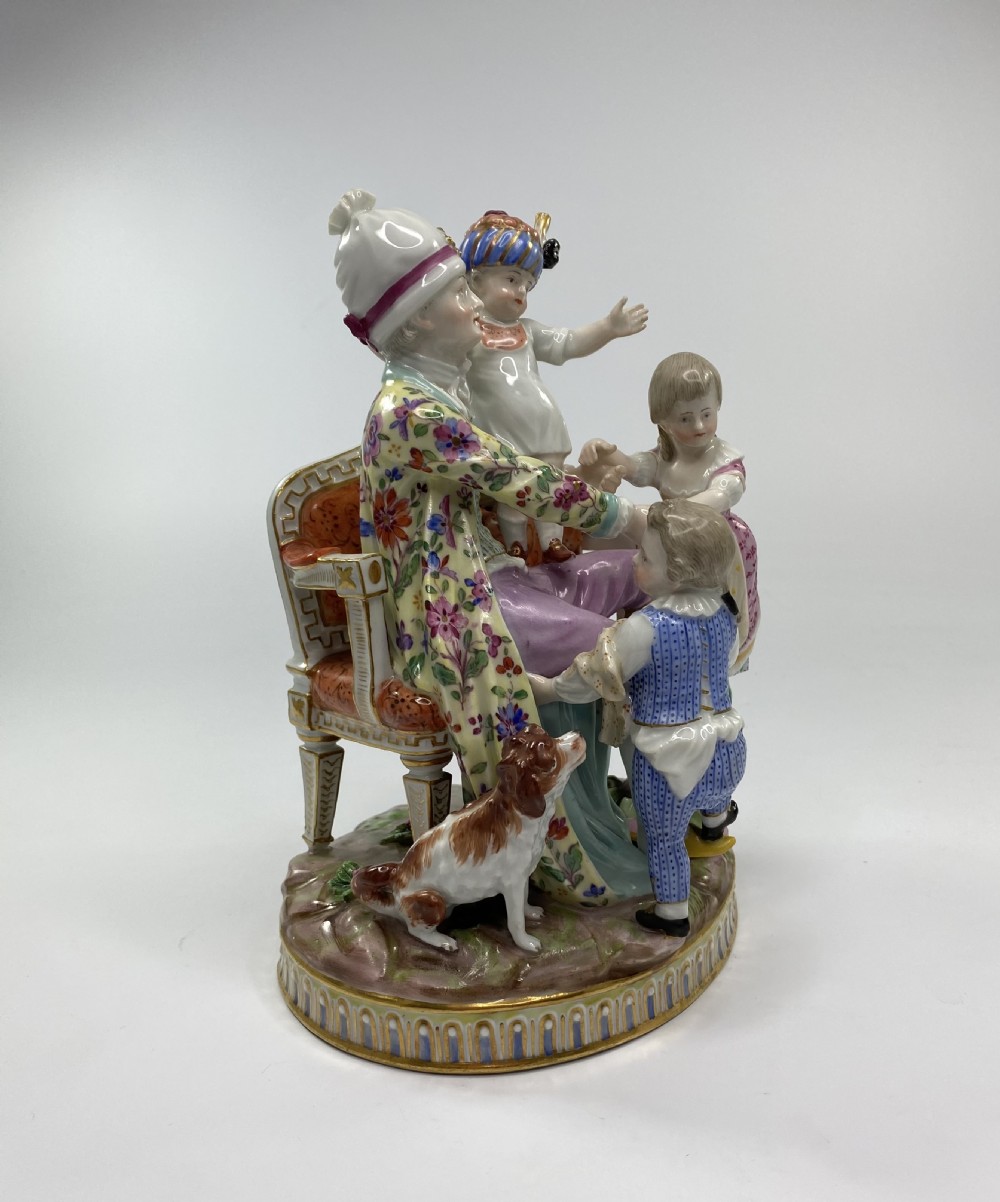 Meissen porcelain group, ‘The Good Father’, c. 1870. View II