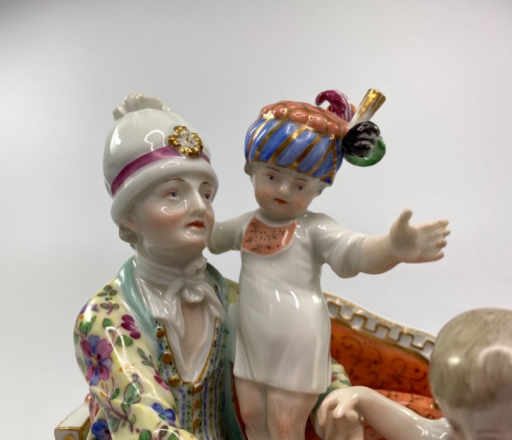 Meissen porcelain group, ‘The Good Father’, c. 1870. View III