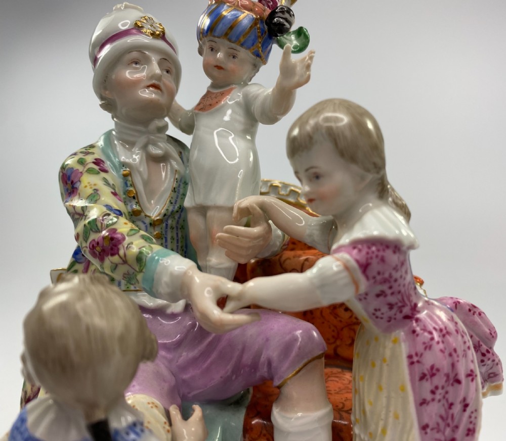 Meissen porcelain group, ‘The Good Father’, c. 1870. View V