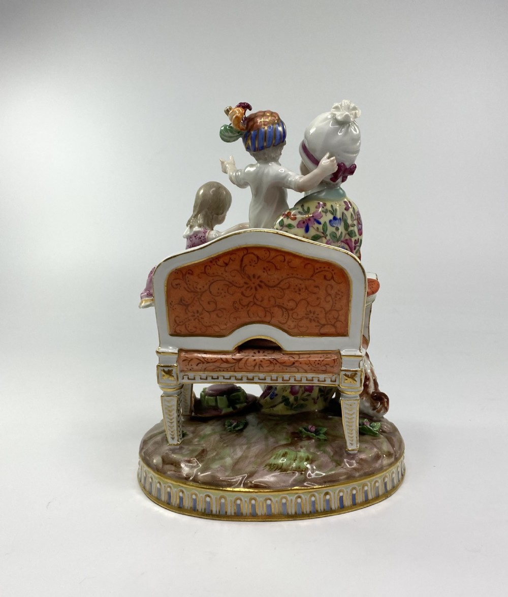 Meissen porcelain group, ‘The Good Father’, c. 1870. View X
