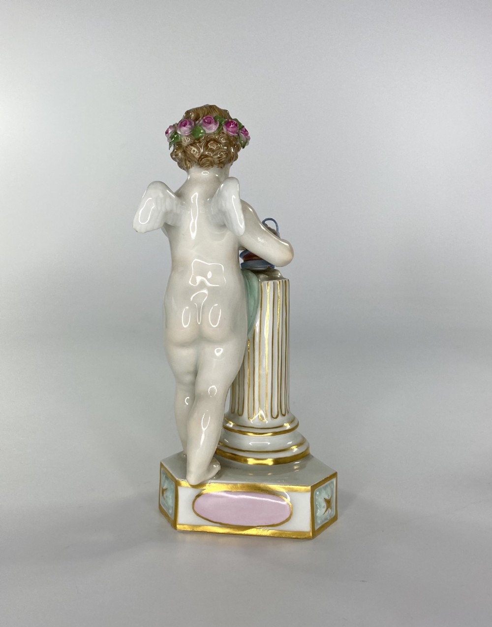Meissen porcelain Putti, after Acier, c. 1870. View III