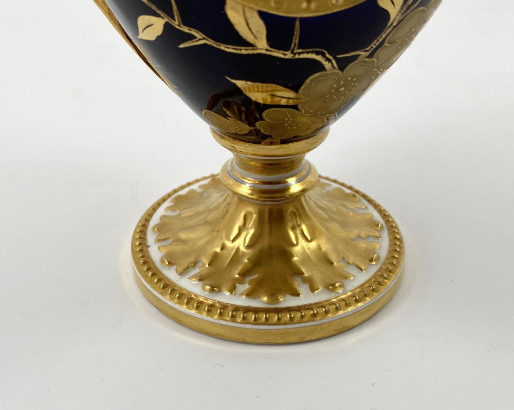 Pair Davenport porcelain vases & covers, c. 1875. View III