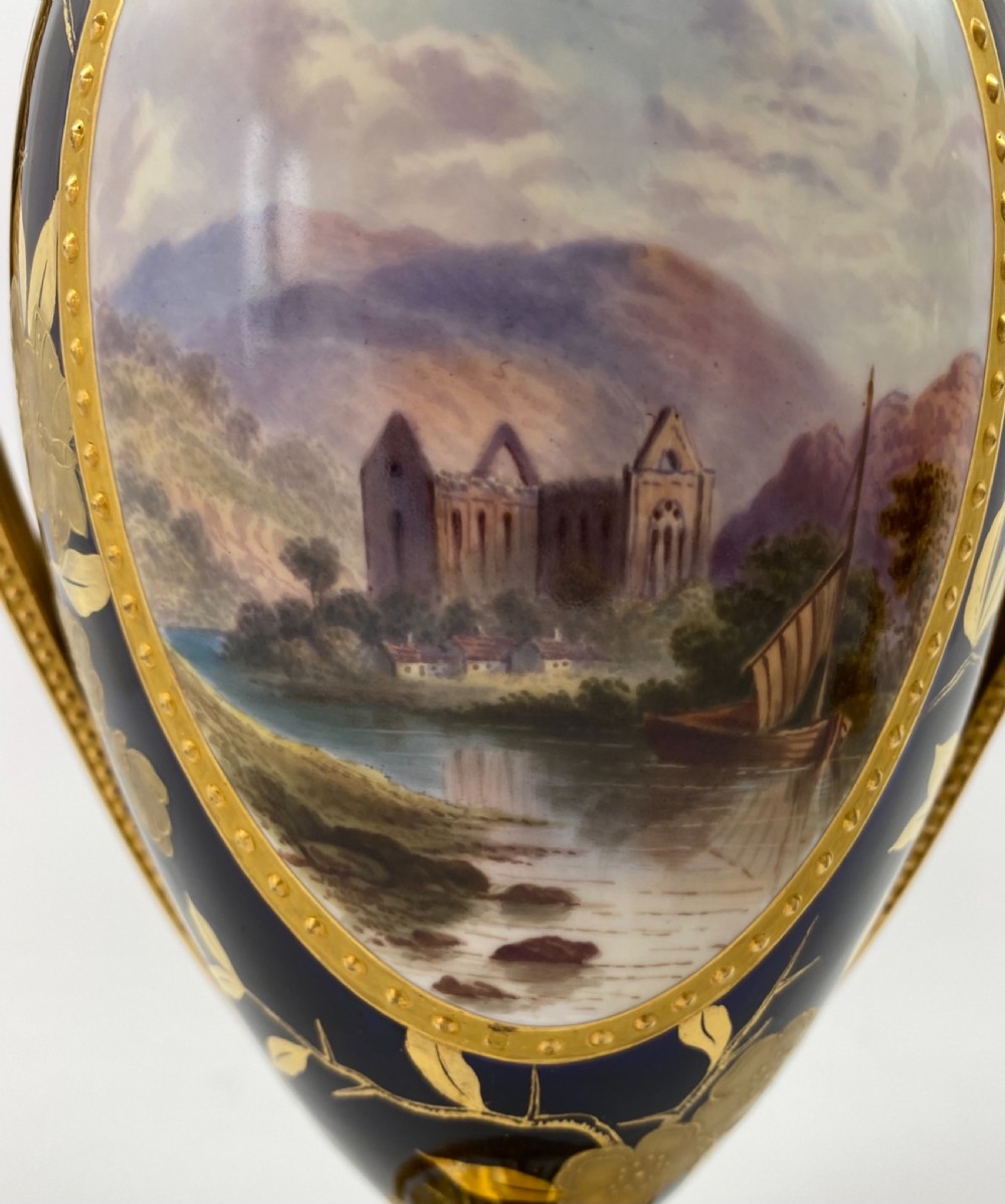 Pair Davenport porcelain vases & covers, c. 1875. View IV
