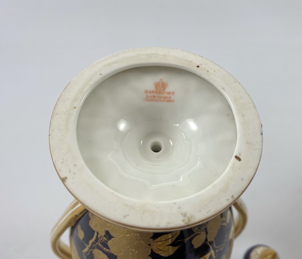 Pair Davenport porcelain vases & covers, c. 1875. View XI