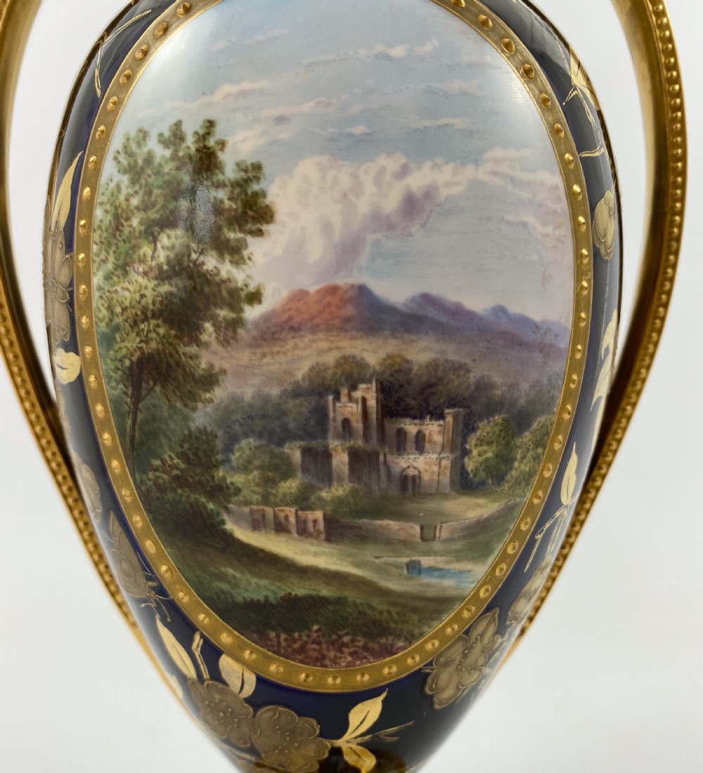 Pair Davenport porcelain vases & covers, c. 1875. View XIV