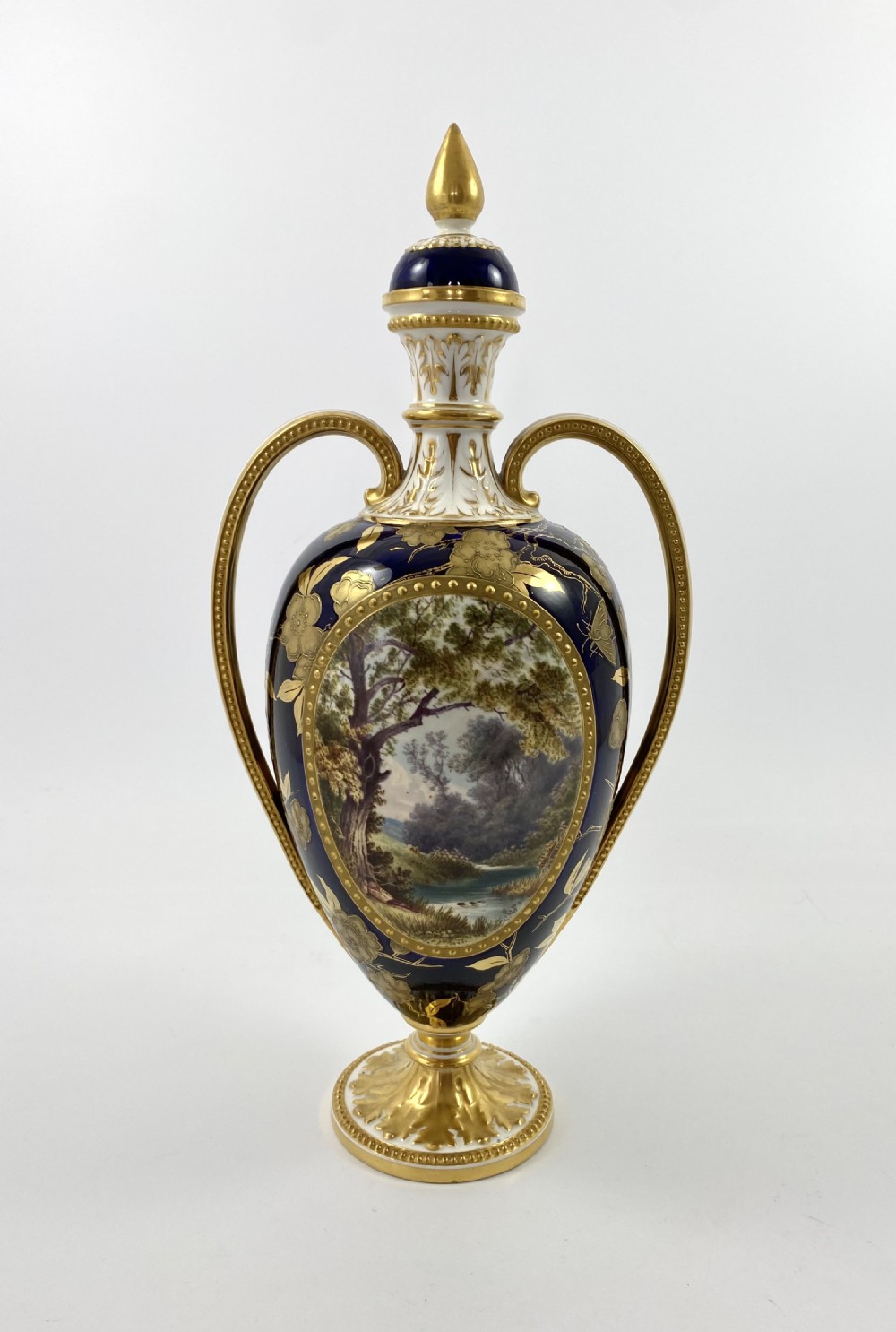 Pair Davenport porcelain vases & covers, c. 1875. View XVI