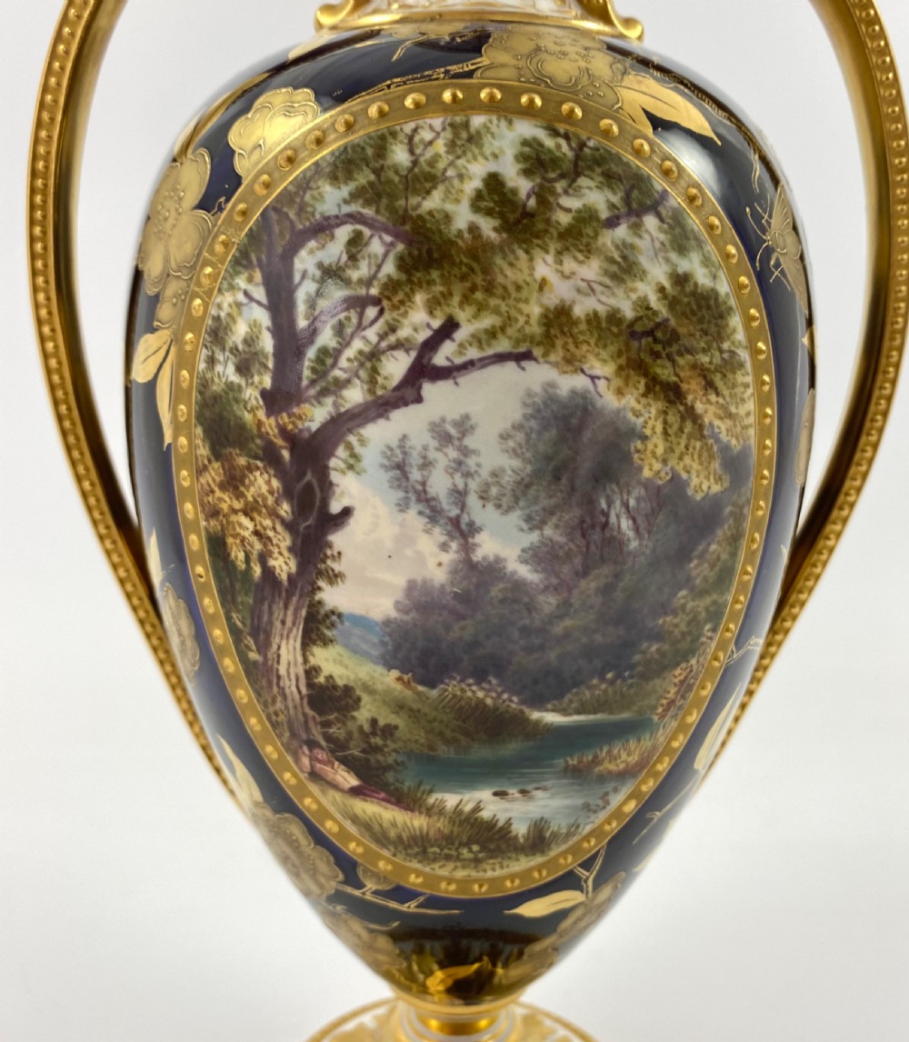 Pair Davenport porcelain vases & covers, c. 1875. View XVII