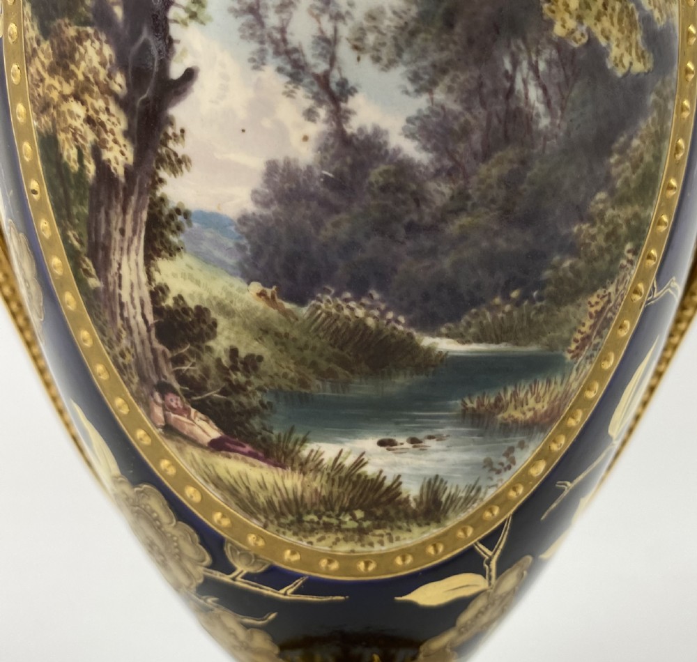 Pair Davenport porcelain vases & covers, c. 1875. View XVIII