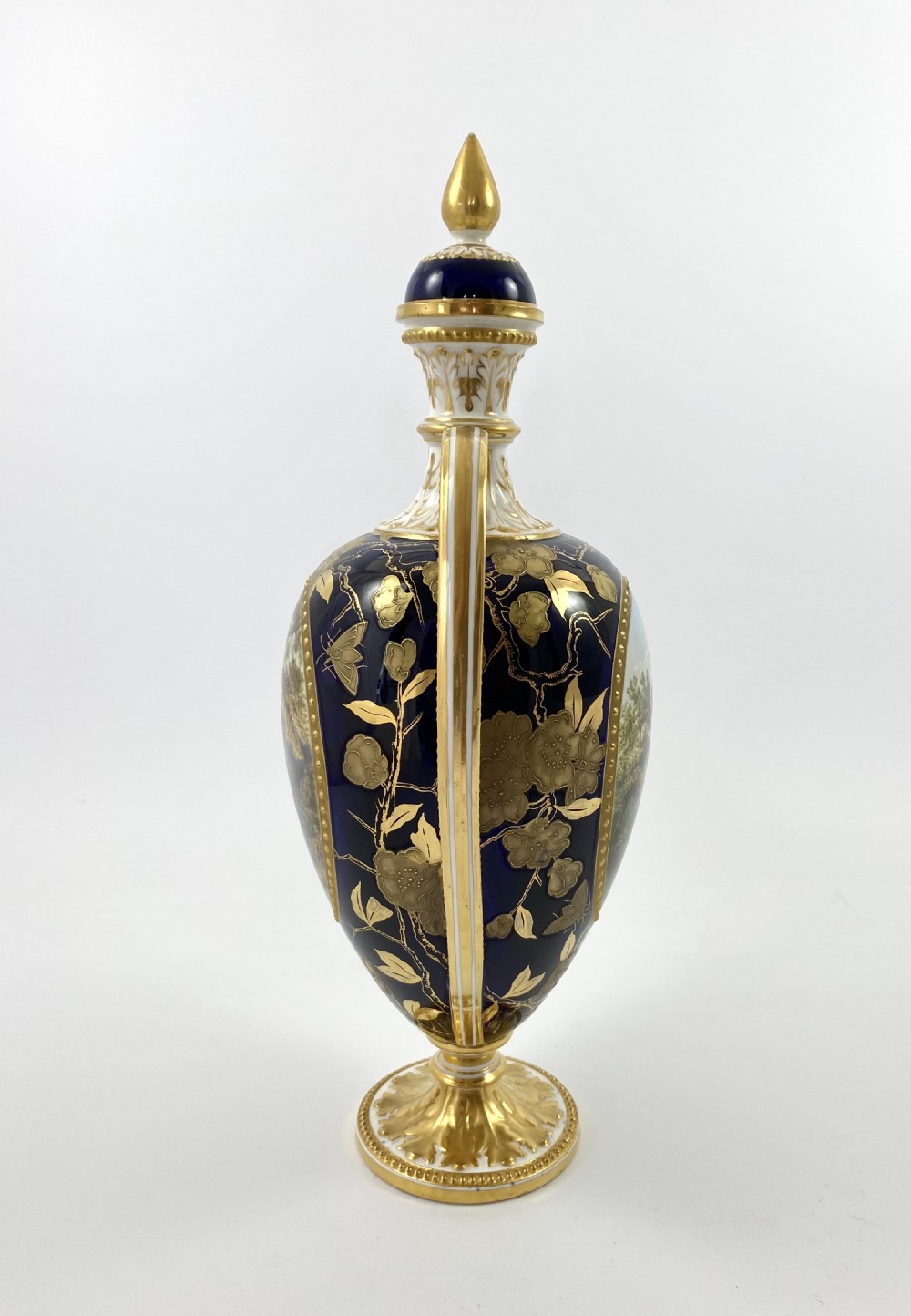 Pair Davenport porcelain vases & covers, c. 1875. View XIX