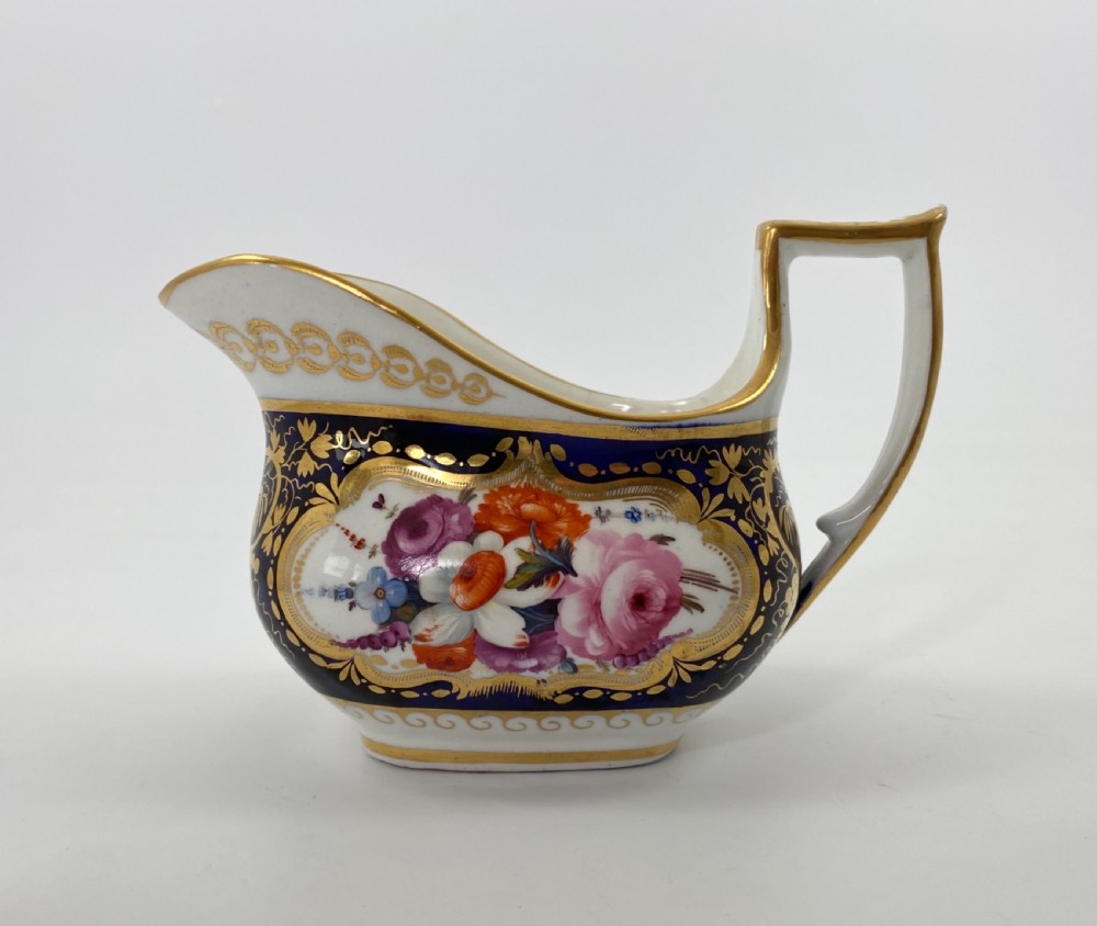 Coalport porcelain cream jug, c. 1830.