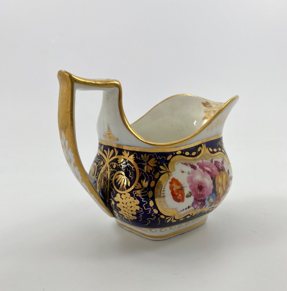 Coalport porcelain cream jug, c. 1830. View V