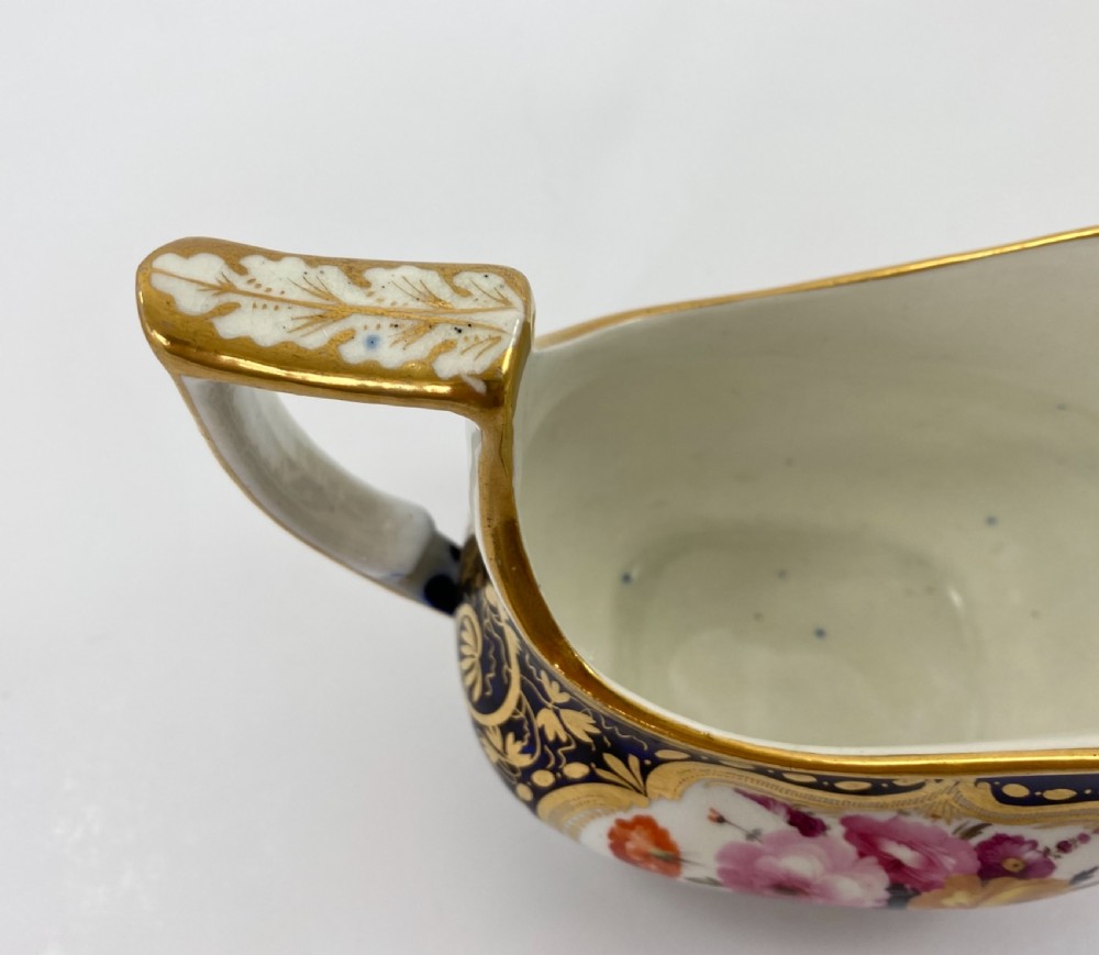Coalport porcelain cream jug, c. 1830. View VII
