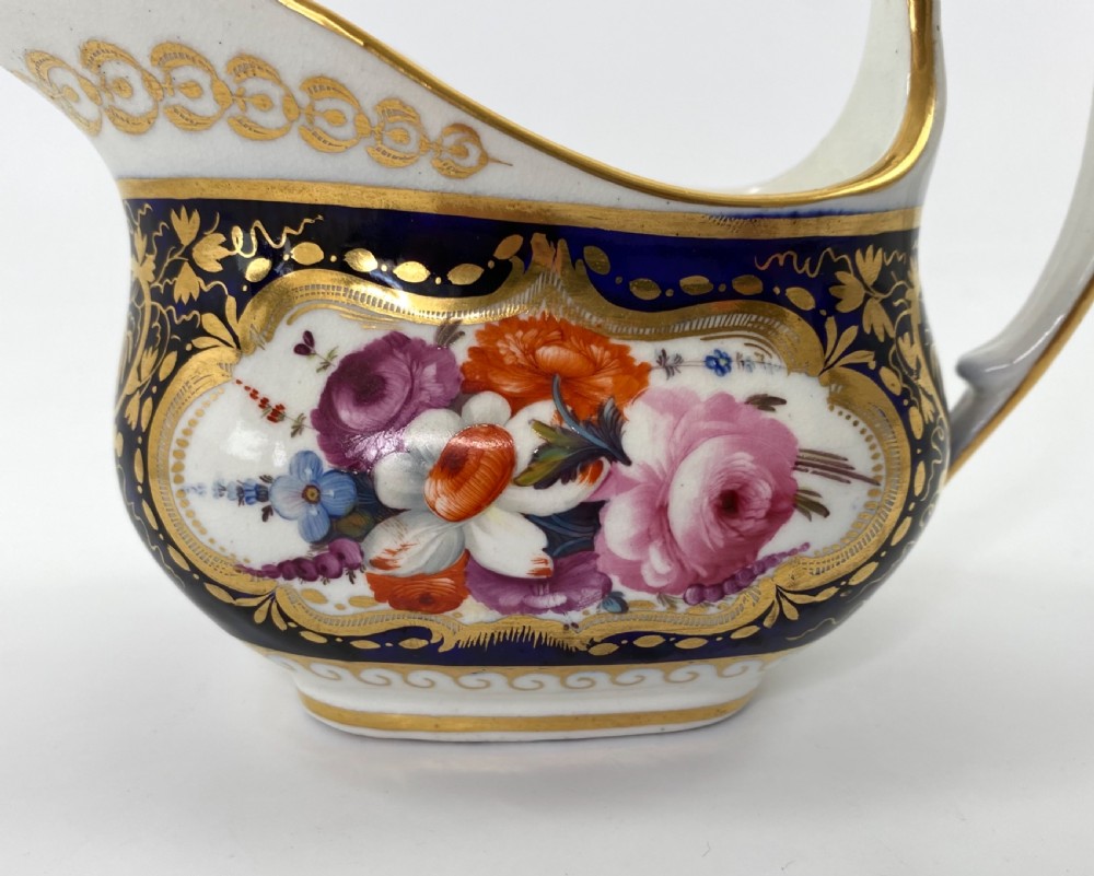 Coalport porcelain cream jug, c. 1830. View X