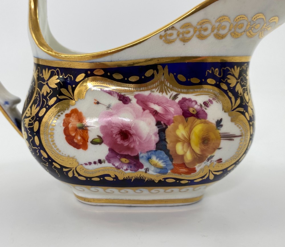 Coalport porcelain cream jug, c. 1830. View XI