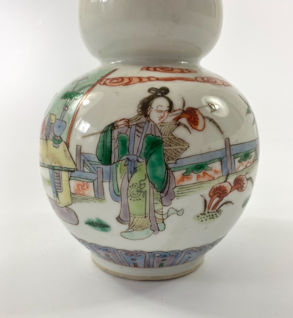 Chinese porcelain double gourd vase, c. 1880. Qing Dynasty. View V