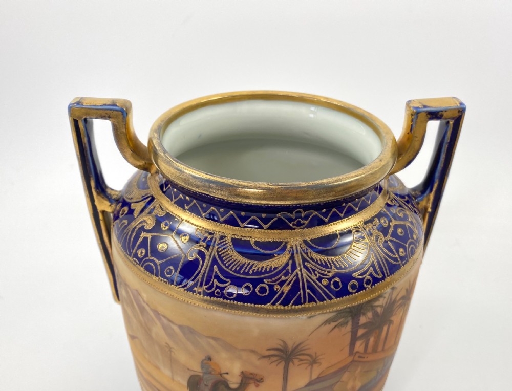 Pair large Noritake ‘Camels’ vases, c. 1925.  View IV