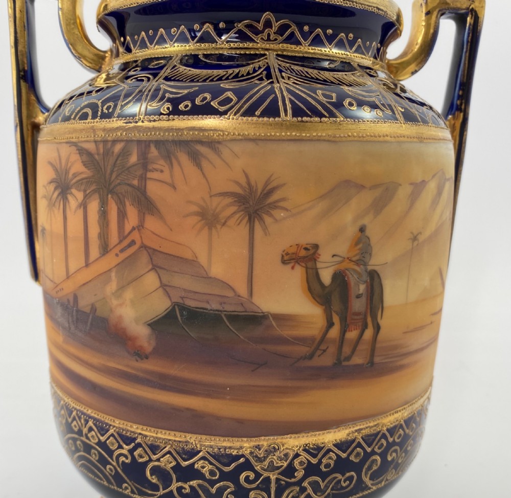 Pair large Noritake ‘Camels’ vases, c. 1925.  View VII